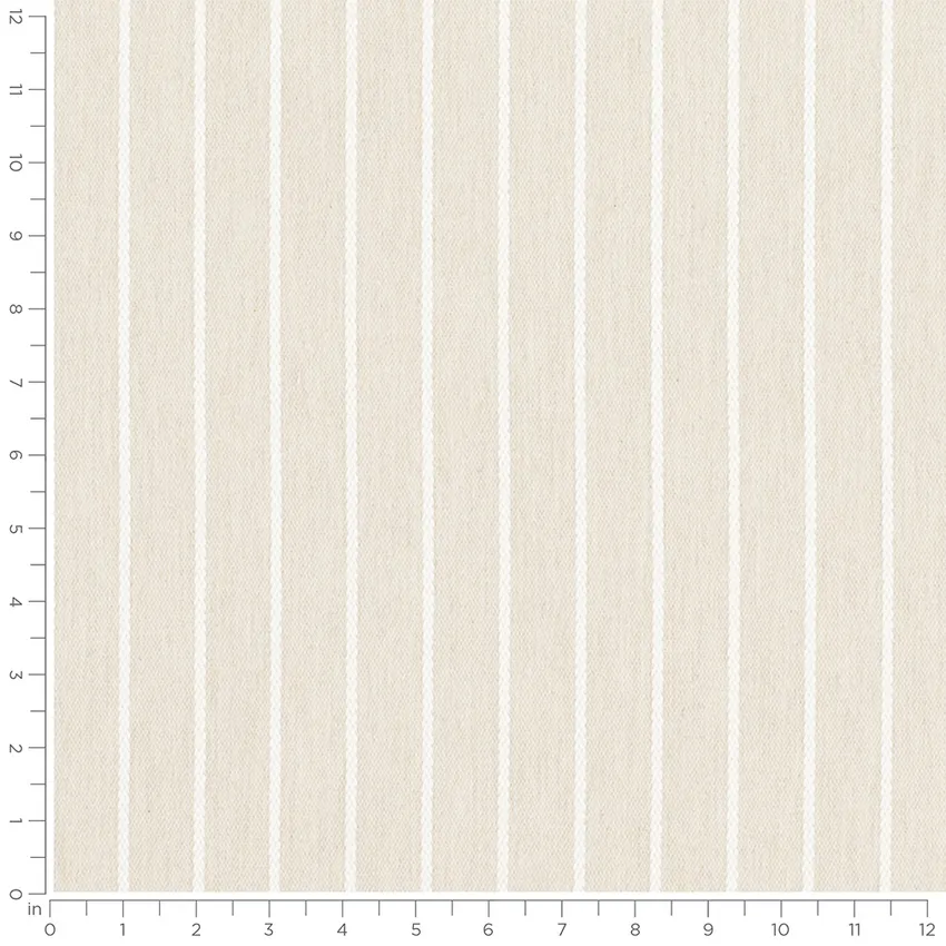 Lawrence Khaki Neutral Stripe Woven Patterns Drapery and Upholstery Fabric by the Yard — Scale in inches
