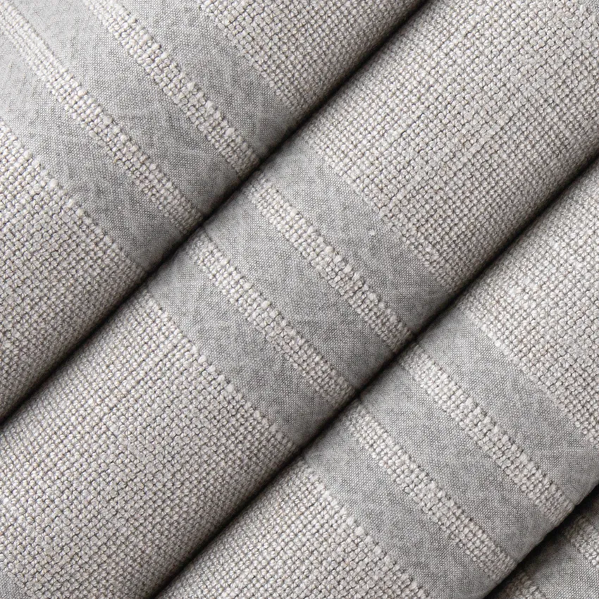Lennox Pewter Grey & Silver Stripe Linen & Linen Looks Drapery and Upholstery Fabric by the Yard — Upholstery and Drapery Fabric