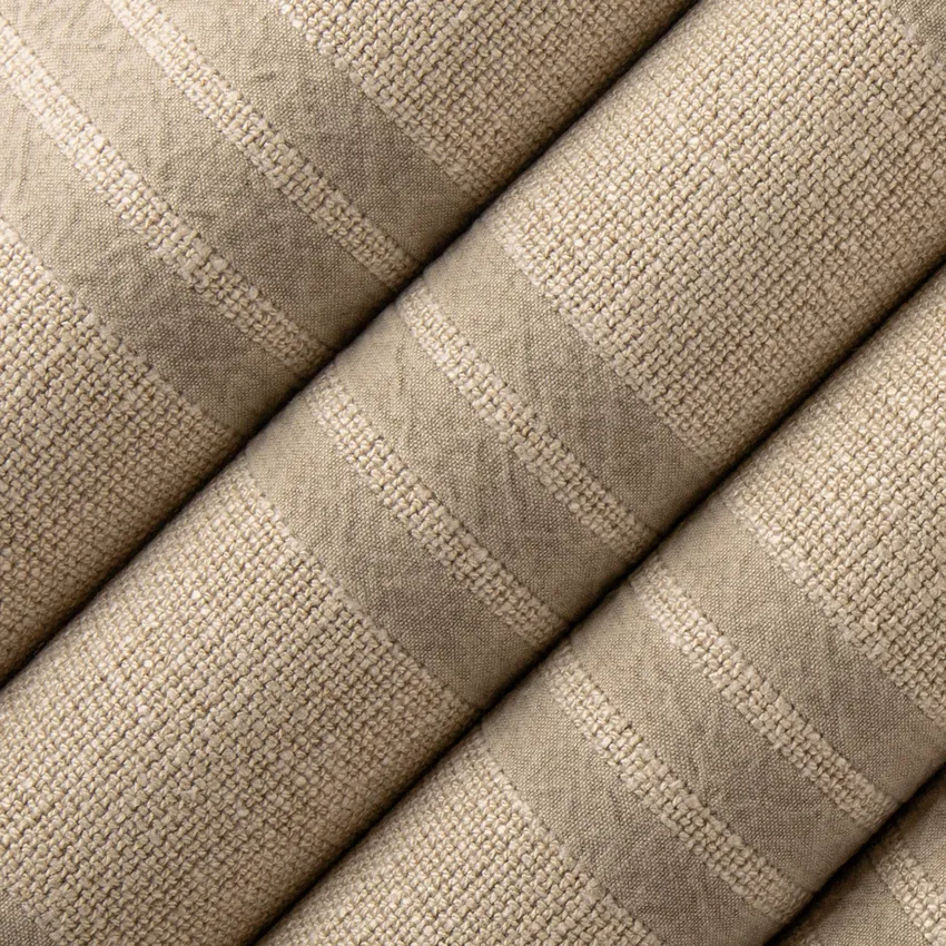 Lennox Dove Neutral Stripe Linen & Linen Looks Drapery and Upholstery Fabric by the Yard — Upholstery and Drapery Fabric