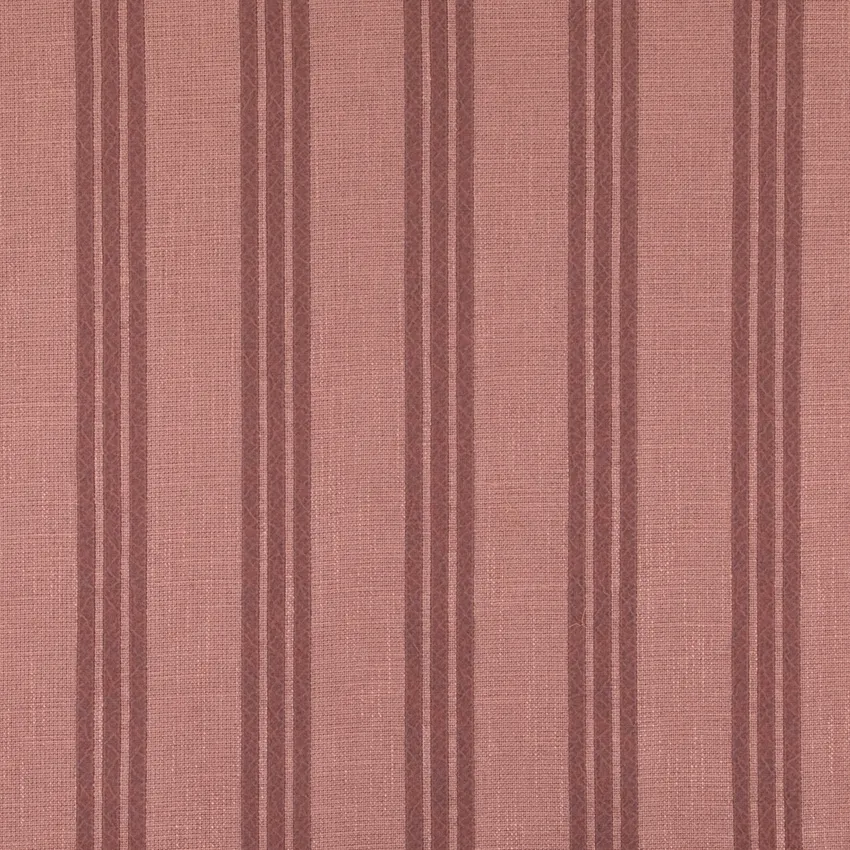 Lennox Dusty Rose Pink and Purple Stripe Linen & Linen Looks Drapery and Upholstery Fabric by the Yard