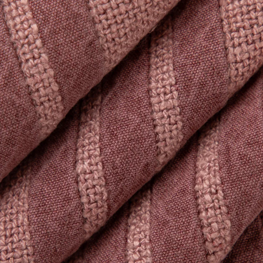 Lennox Dusty Rose Pink and Purple Stripe Linen & Linen Looks Drapery and Upholstery Fabric by the Yard — Upholstery and Drapery Fabric