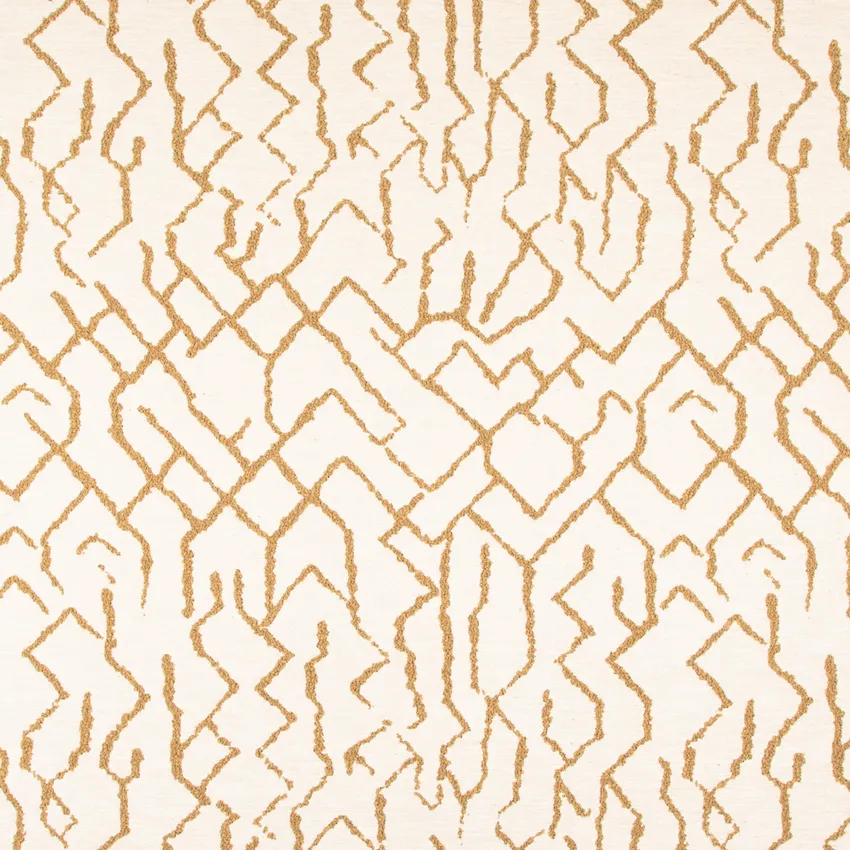Lenora Cornsilk Gold & Yellow Abstract & Geometric Chenille Upholstery Fabric by the Yard