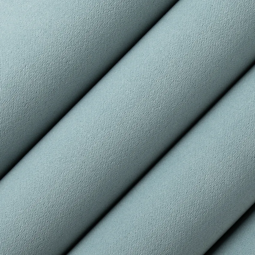 Liam Powder Blue Plain & Solid Velvet Upholstery Fabric by the Yard — Upholstery Fabric