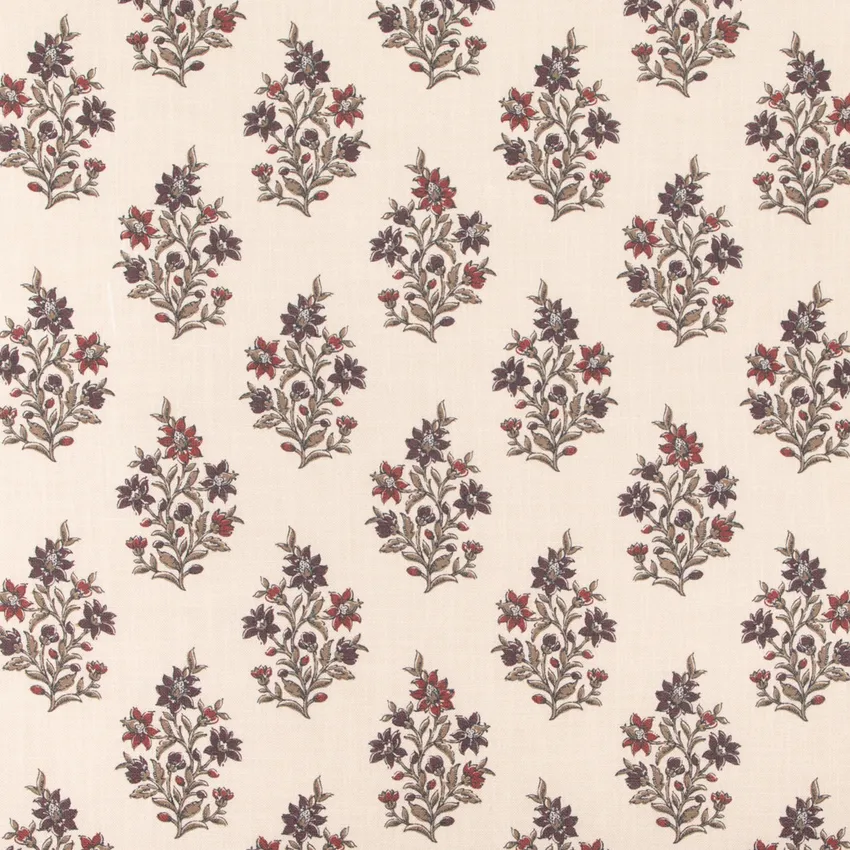 Lillian Currant Purple Abstract & Geometric Linen & Linen Looks Drapery and Upholstery Fabric by the Yard