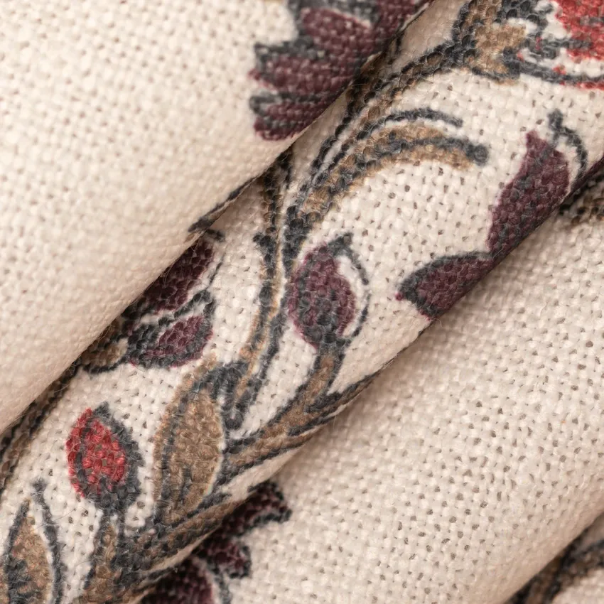 Lillian Currant Purple Abstract & Geometric Linen & Linen Looks Drapery and Upholstery Fabric by the Yard — Upholstery and Drapery Fabric
