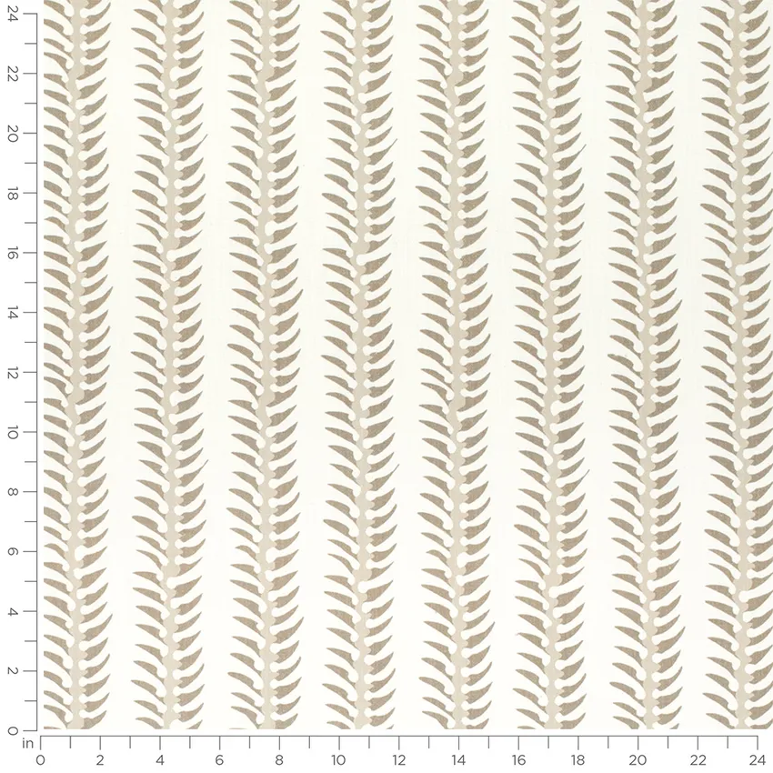 Loki Sepia Brown and Neutral Abstract & Geometric Canvas Denim & Twill Drapery and Upholstery Fabric by the Yard — Scale in inches