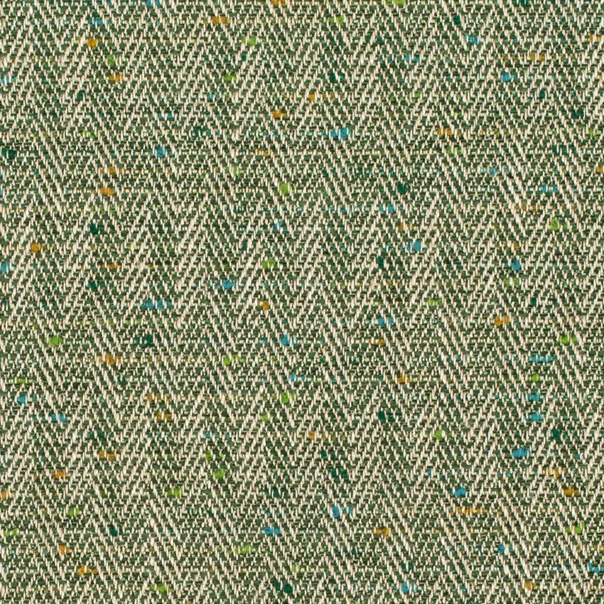Lucy Verde Green Herringbone & Chevron Linen & Linen Looks Upholstery Fabric by the Yard
