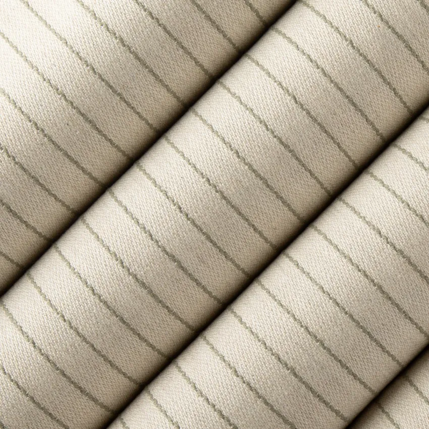 Malcolm Moss Green Stripe Woven Patterns Drapery and Upholstery Fabric by the Yard — Upholstery and Drapery Fabric