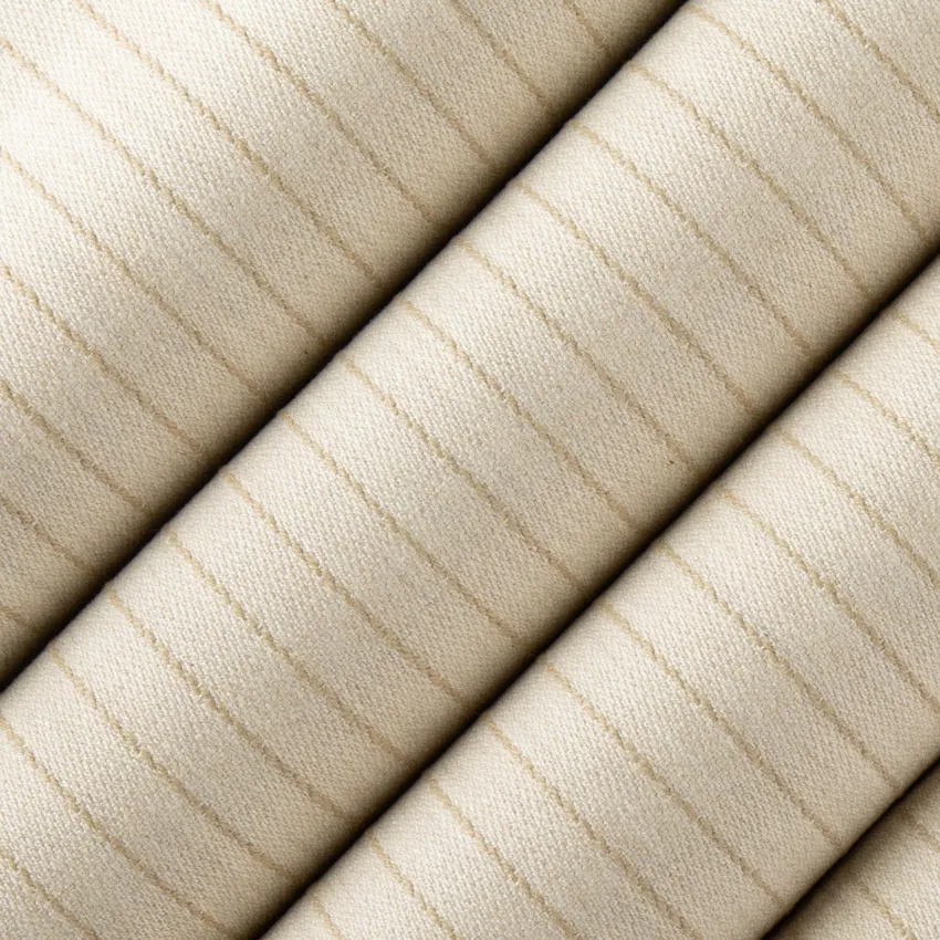 Malcolm Sand Neutral Stripe Woven Patterns Drapery and Upholstery Fabric by the Yard — Upholstery and Drapery Fabric