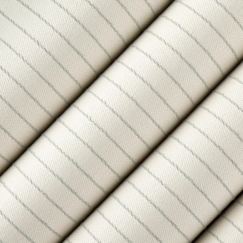 Malcolm Grey & Silver Stripe Woven Patterns Drapery and Upholstery Fabric by the Yard — Upholstery and Drapery Fabric