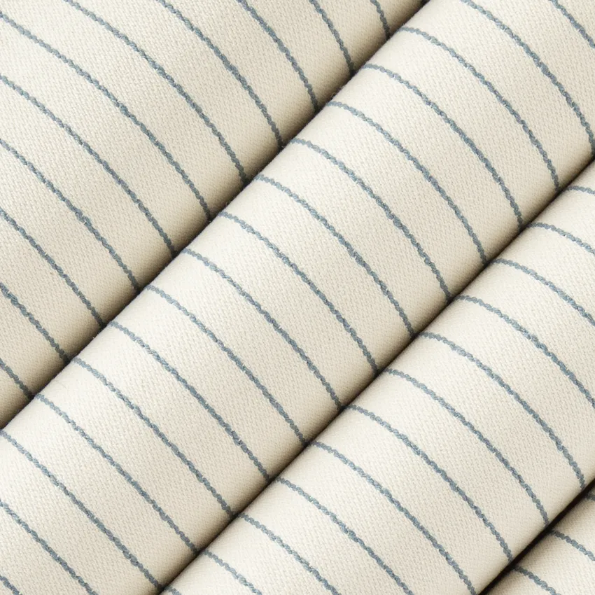 Malcolm Wedgewood Blue Stripe Woven Patterns Drapery and Upholstery Fabric by the Yard — Upholstery and Drapery Fabric