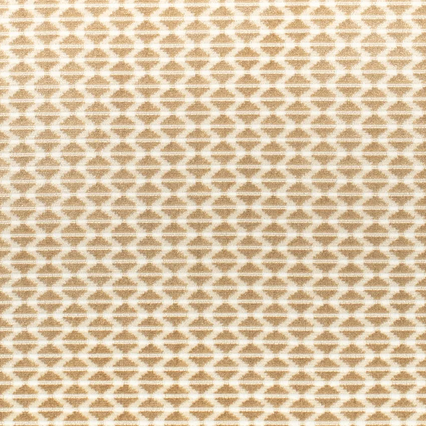 Marathon Fawn Neutral Abstract & Geometric Velvet Upholstery Fabric by the Yard