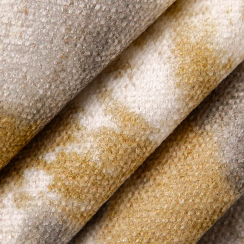 Marisol Antique Gold & Yellow and Grey & Silver Abstract & Geometric Linen & Linen Looks Drapery and Upholstery Fabric by the Yard — Upholstery and Drapery Fabric