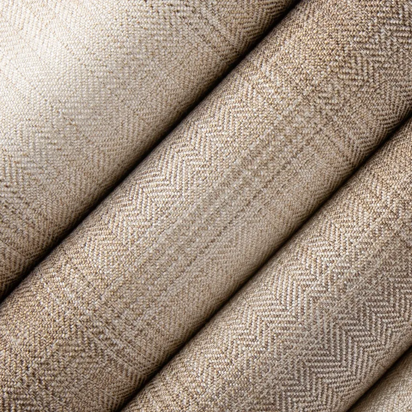 Megan Chestnut Brown and Neutral Abstract & Geometric Linen & Linen Looks Drapery and Upholstery Fabric by the Yard — Upholstery and Drapery Fabric