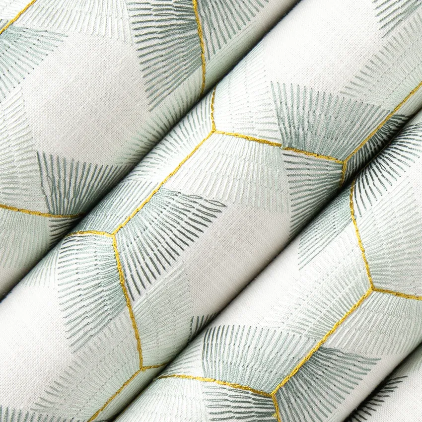 Melina Seaglass Green  Linen & Linen Looks Drapery Fabric by the Yard — Drapery Fabric
