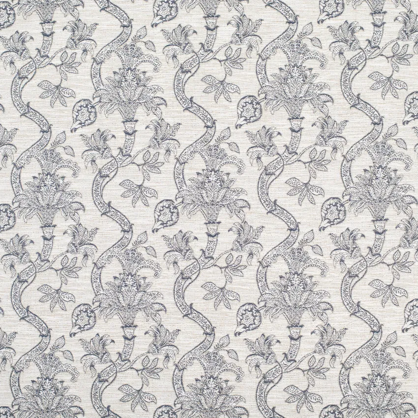 Miriam Baltic Blue Abstract & Geometric Crypton Upholstery Fabric by the Yard