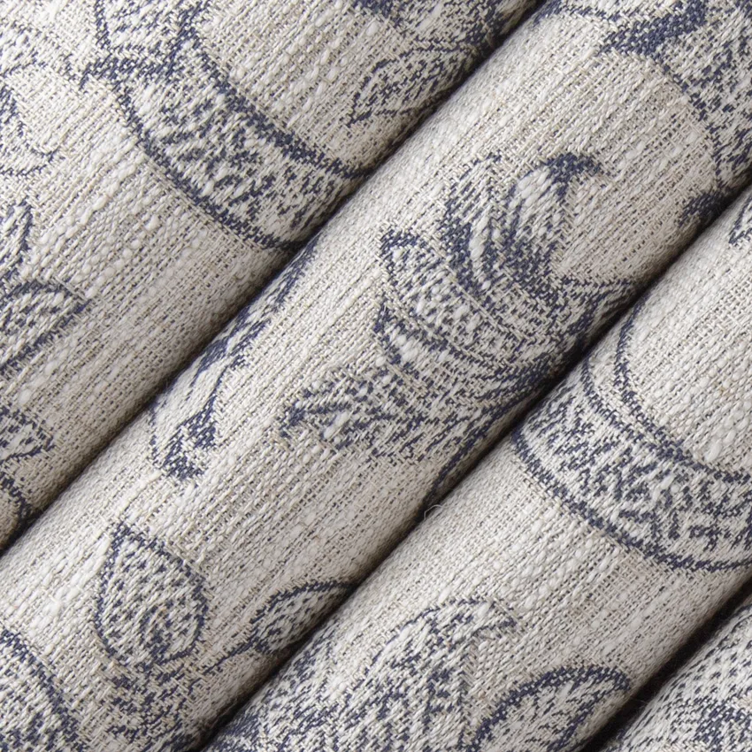 Miriam Baltic Blue Abstract & Geometric Crypton Upholstery Fabric by the Yard — Upholstery Fabric