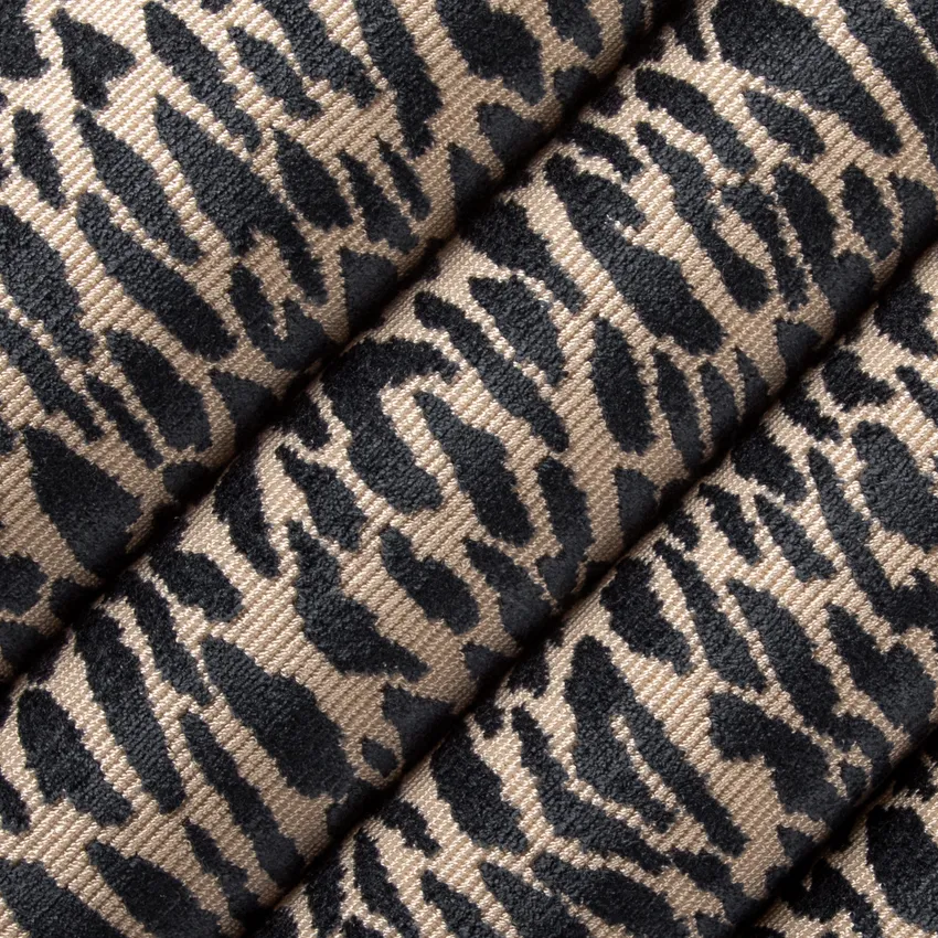 Nala Oxford Blue Abstract & Geometric Velvet Upholstery Fabric by the Yard — Upholstery Fabric