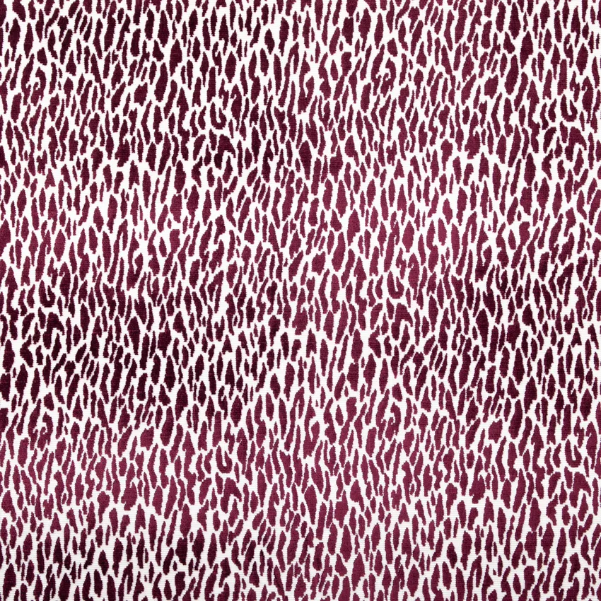 Nala Cabernet Red & Burgundy Abstract & Geometric Velvet Upholstery Fabric by the Yard