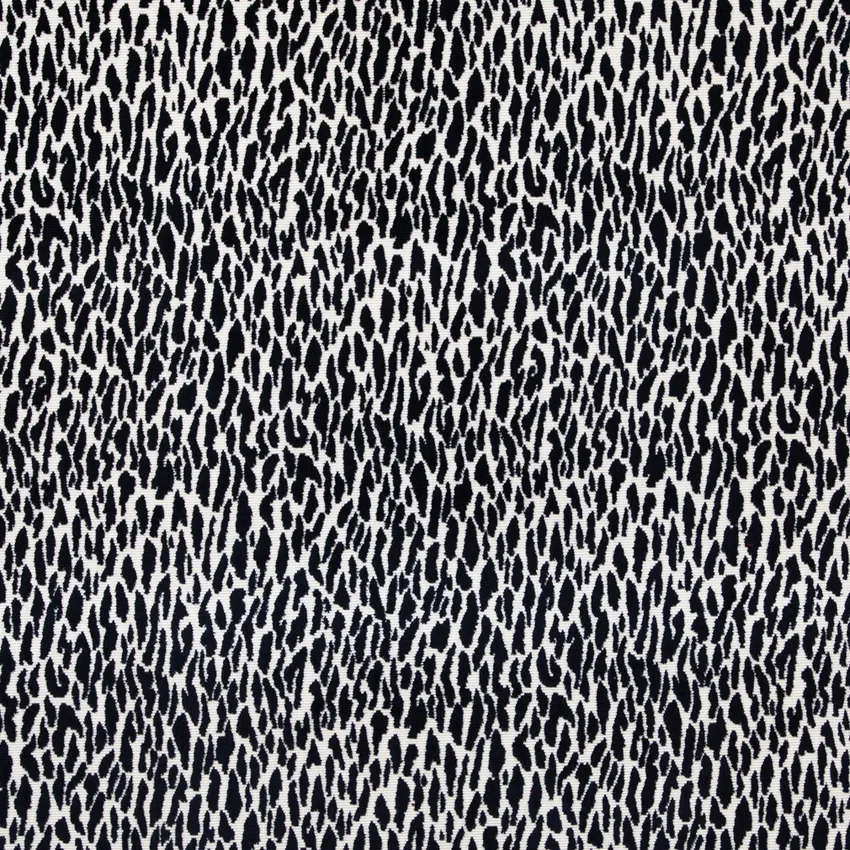 Nala Squid Ink Black Abstract & Geometric Velvet Upholstery Fabric by the Yard
