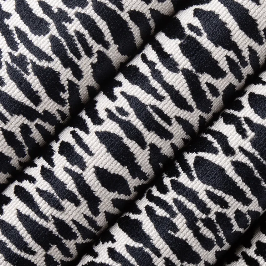 Nala Squid Ink Black Abstract & Geometric Velvet Upholstery Fabric by the Yard — Upholstery Fabric