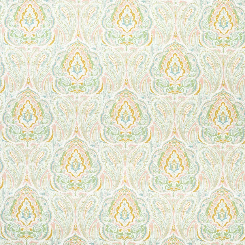 Natalie Spring Gold & Yellow and Green Damask Prints Drapery and Upholstery Fabric by the Yard