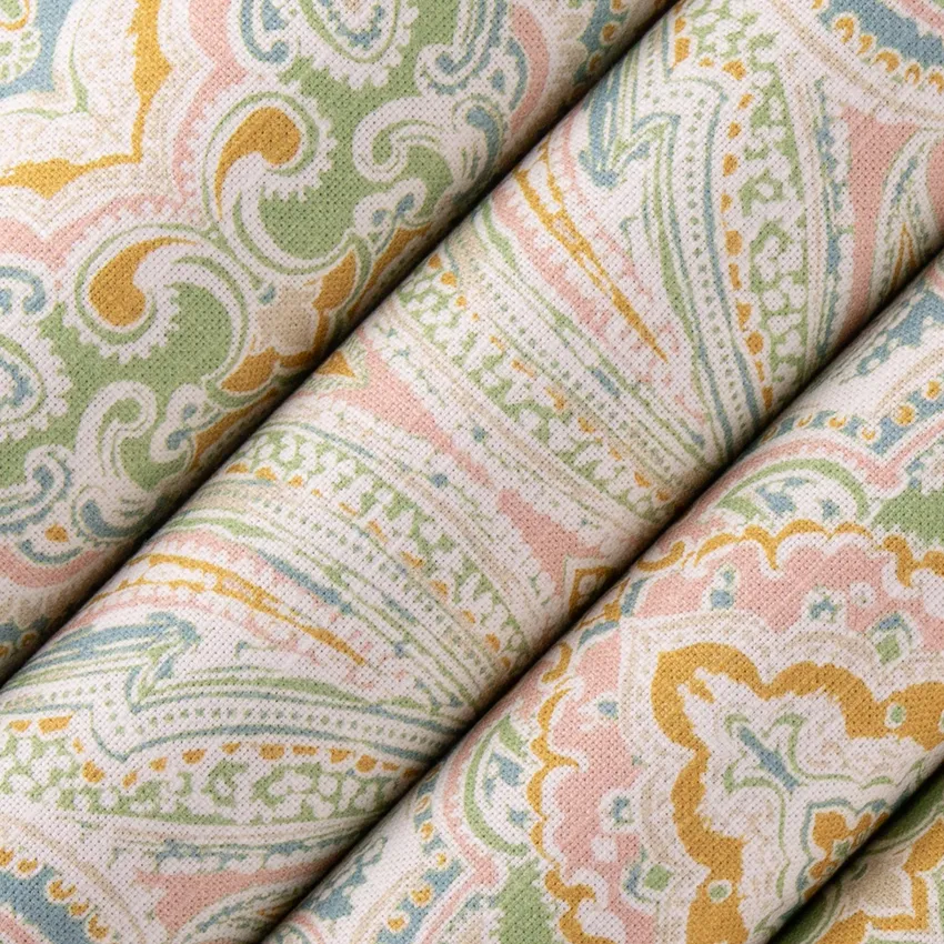 Natalie Spring Gold & Yellow and Green Damask Prints Drapery and Upholstery Fabric by the Yard — Upholstery and Drapery Fabric