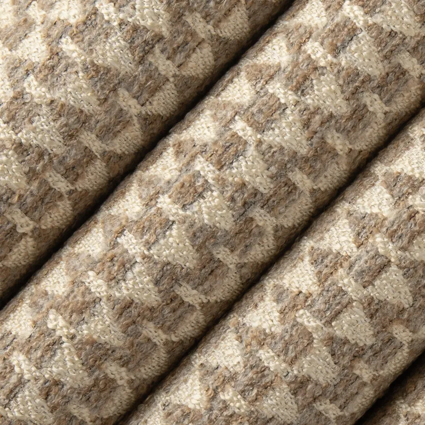 Neptune Driftwood Brown and Neutral Abstract & Geometric Linen & Linen Looks Upholstery Fabric by the Yard — Upholstery Fabric