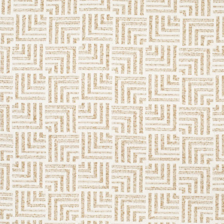 Newhaven Straw Neutral Abstract & Geometric Boucle Upholstery Fabric by the Yard