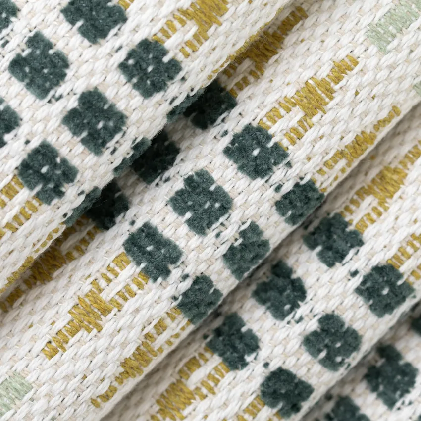 Nina Pear Green Stripe Woven Patterns Upholstery Fabric by the Yard — Upholstery Fabric