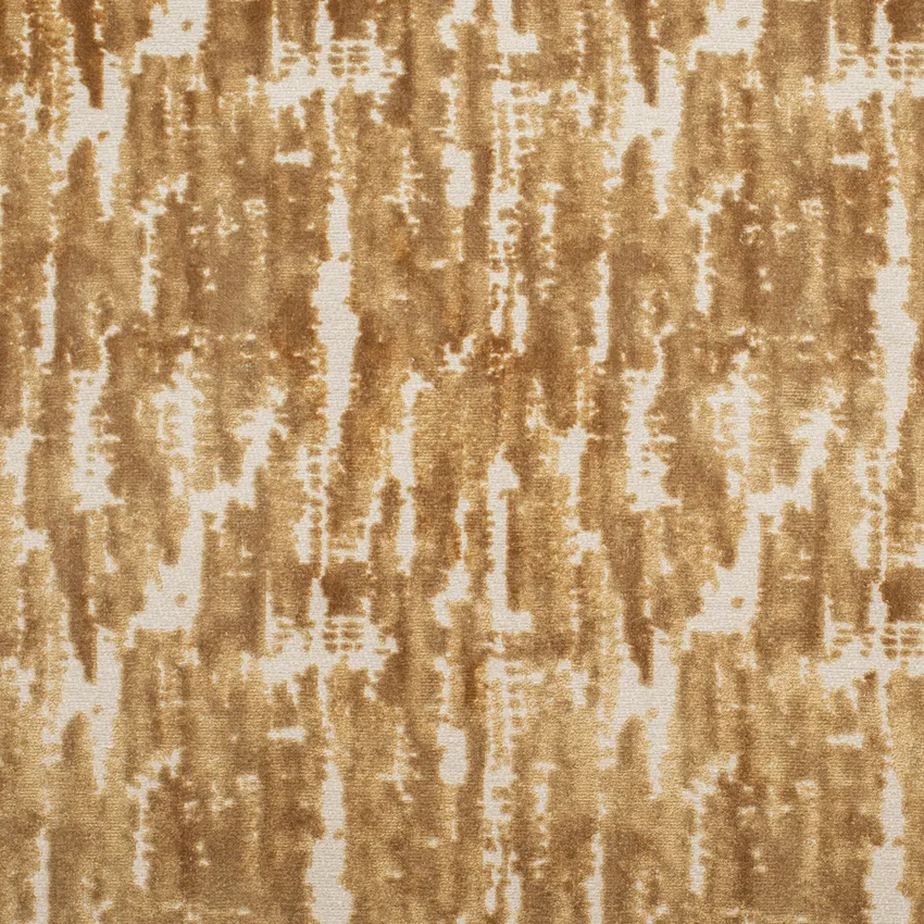 Nora Goldenrod Gold & Yellow Abstract & Geometric Velvet Upholstery Fabric by the Yard