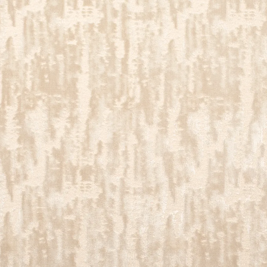 Nora Champagne Neutral Abstract & Geometric Velvet Upholstery Fabric by the Yard