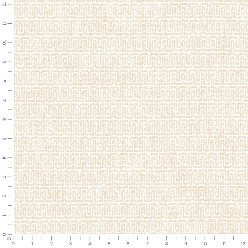 Ophelia Eggshell Neutral Abstract & Geometric Boucle Drapery and Upholstery Fabric by the Yard — Scale in inches