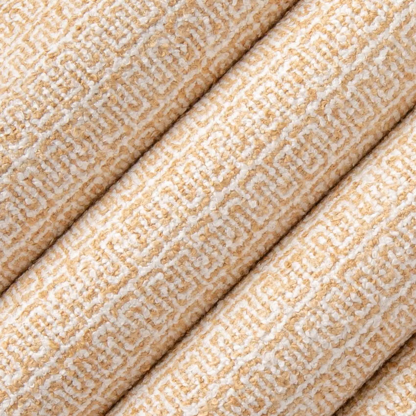 Ophelia Sunshine Gold & Yellow Abstract & Geometric Boucle Drapery and Upholstery Fabric by the Yard — Upholstery and Drapery Fabric