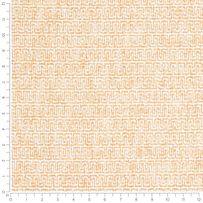 Ophelia Sunshine Gold & Yellow Abstract & Geometric Boucle Drapery and Upholstery Fabric by the Yard — Scale in inches