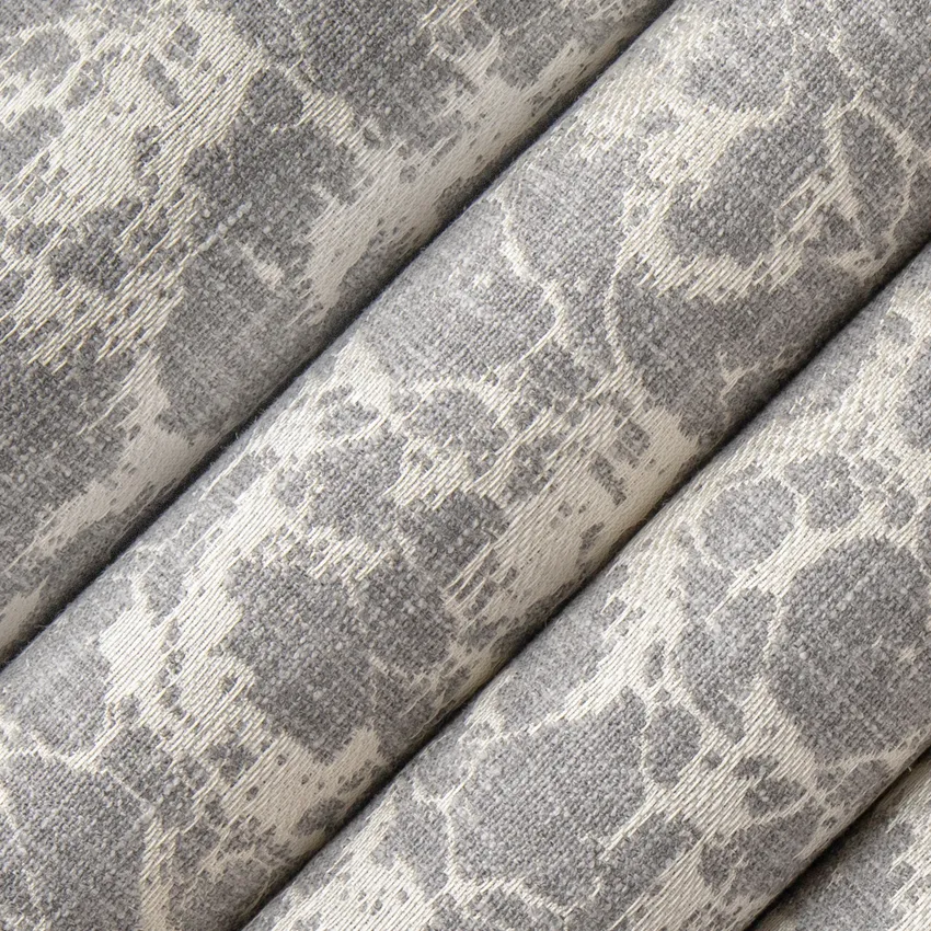 Pandora Chrome Grey & Silver Abstract & Geometric Metallic Drapery and Upholstery Fabric by the Yard — Upholstery and Drapery Fabric