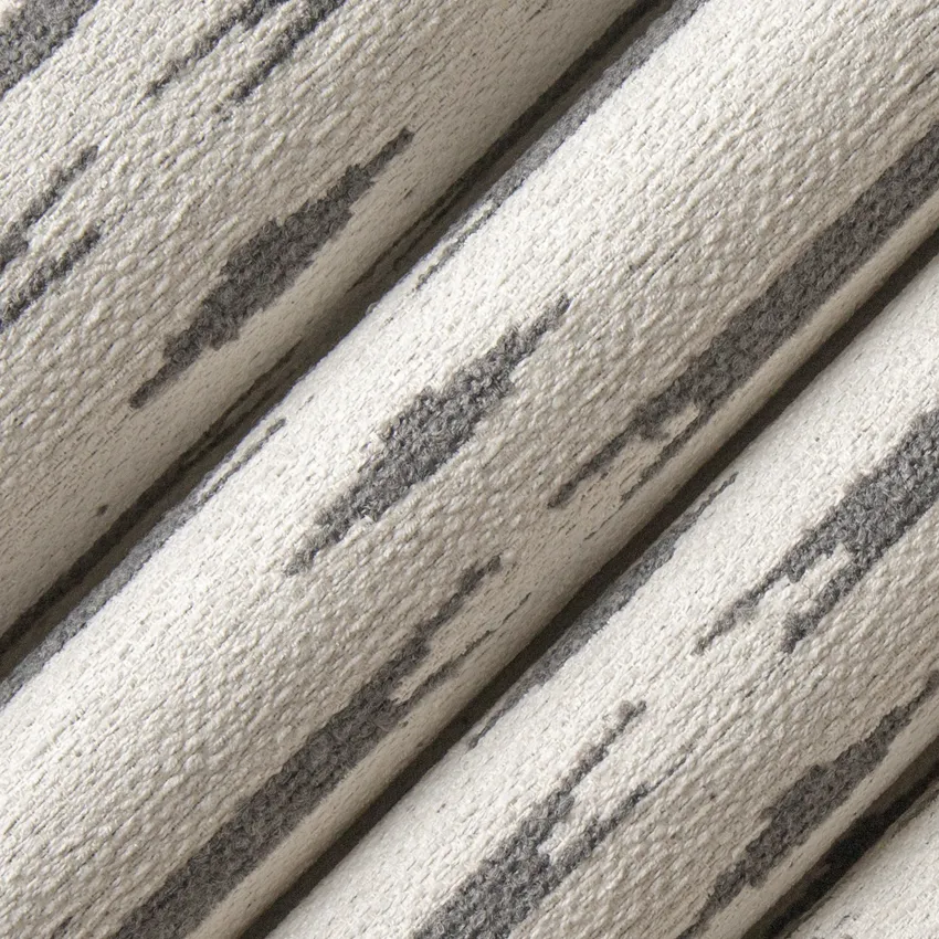 Phoenix Gunpowder Grey & Silver Abstract & Geometric Woven Patterns Upholstery Fabric by the Yard — Upholstery Fabric