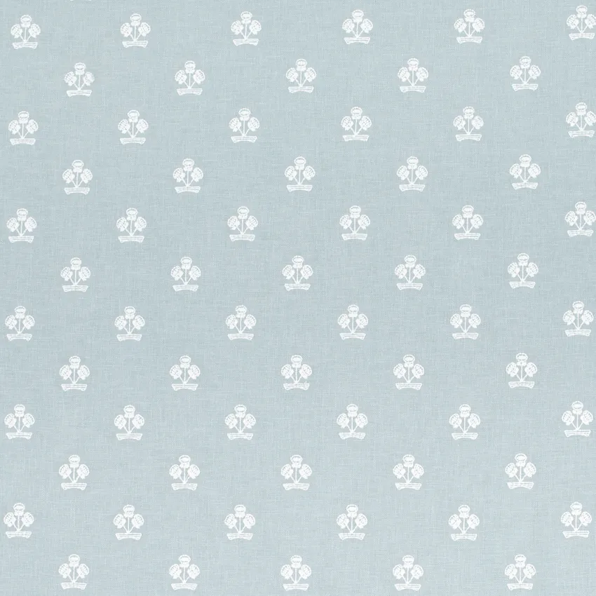 Posey Baby Blue Abstract & Geometric Embroidery Drapery and Upholstery Fabric by the Yard