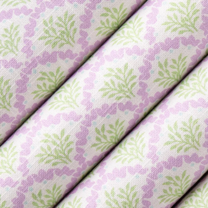 Ramona Dahlia Purple Leaves Prints Drapery and Upholstery Fabric by the Yard — Upholstery and Drapery Fabric