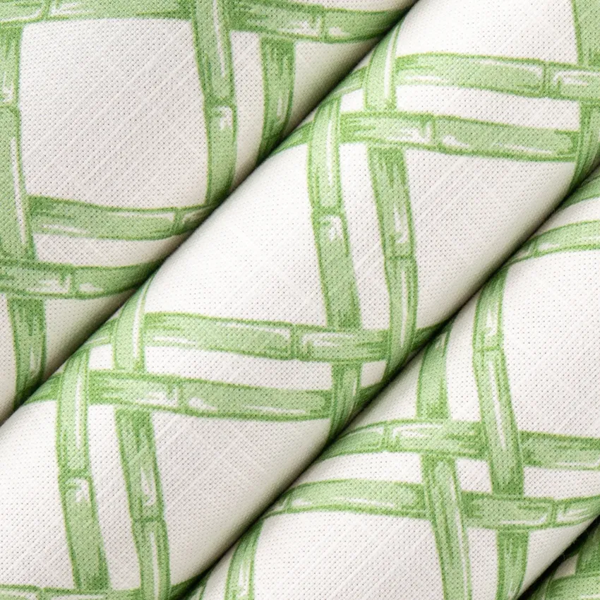 Rebecca Leaf Green Diamonds Prints Drapery and Upholstery Fabric by the Yard — Upholstery and Drapery Fabric