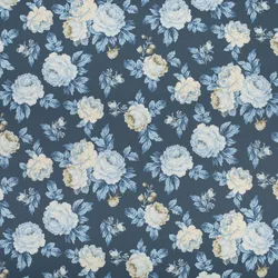 KP329 Rosaline Navy Upholstery Fabric by the yard
