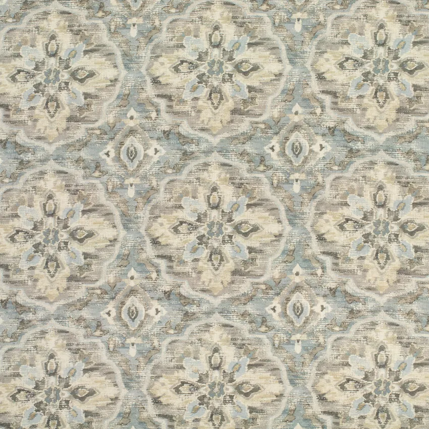 Alexa Chambray Blue Abstract & Geometric Linen & Linen Looks Drapery and Upholstery Fabric by the Yard