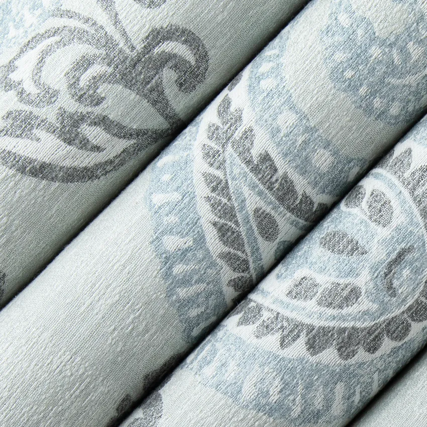 Sasha Mist Blue Abstract & Geometric Linen & Linen Looks Drapery and Upholstery Fabric by the Yard — Upholstery and Drapery Fabric