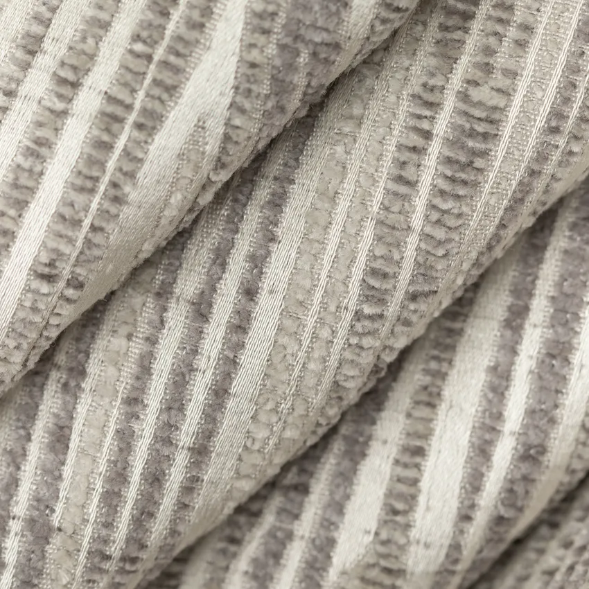 Shelby Quartz Grey & Silver Abstract & Geometric Metallic Upholstery Fabric by the Yard — Upholstery Fabric
