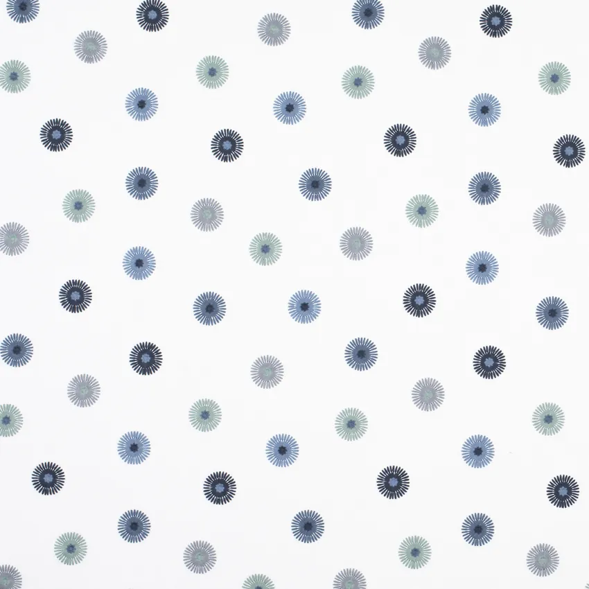Shelly Seaglass Blue Abstract & Geometric Embroidery Drapery and Upholstery Fabric by the Yard
