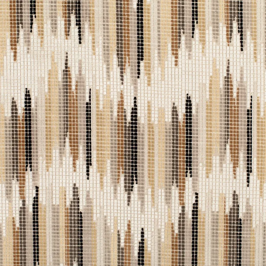 Sonora Desert Brown Abstract & Geometric Velvet Upholstery Fabric by the Yard