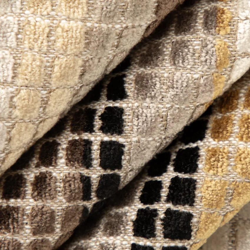 Sonora Desert Brown Abstract & Geometric Velvet Upholstery Fabric by the Yard — Upholstery Fabric