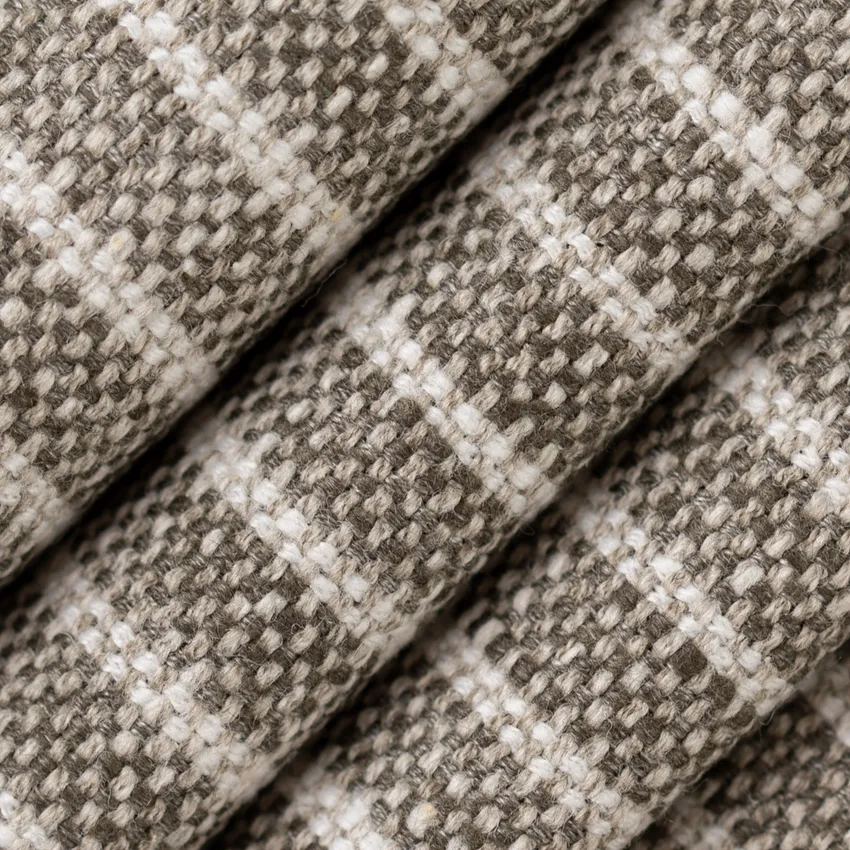 Stanley Smoke Grey & Silver Small Scale Woven Patterns Upholstery Fabric by the Yard — Upholstery Fabric