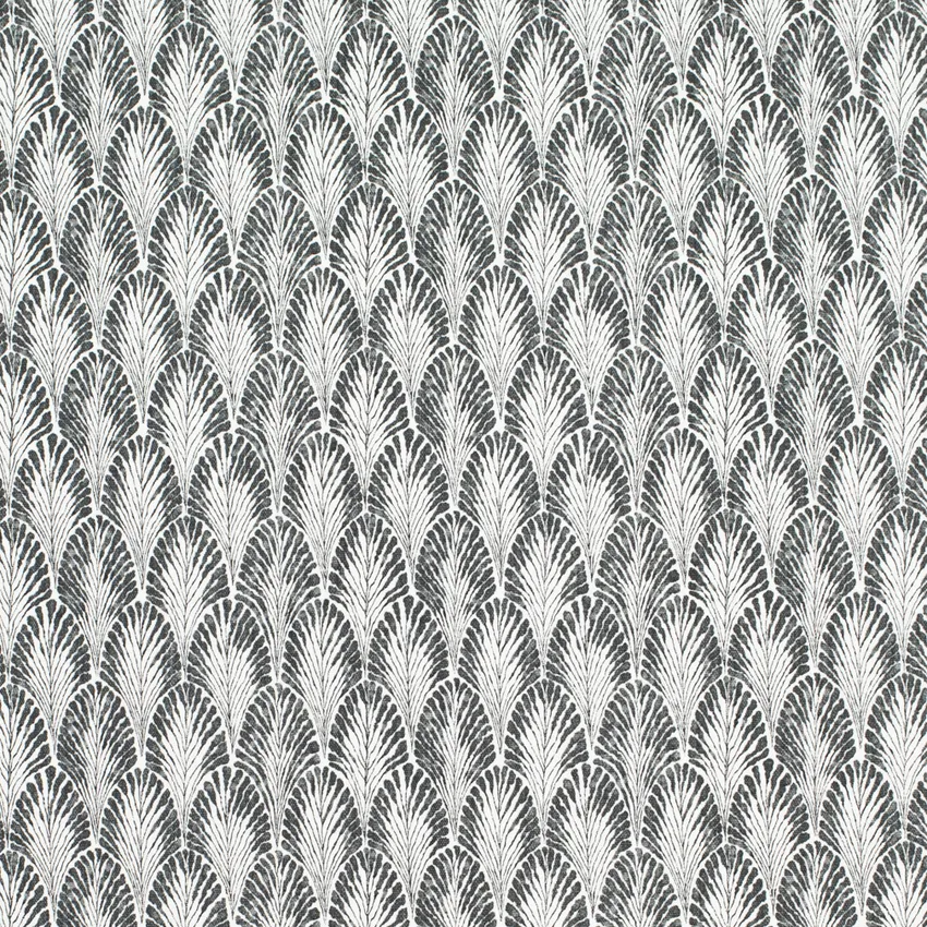 Teresa Graphite Grey & Silver Abstract & Geometric Linen & Linen Looks Drapery and Upholstery Fabric by the Yard