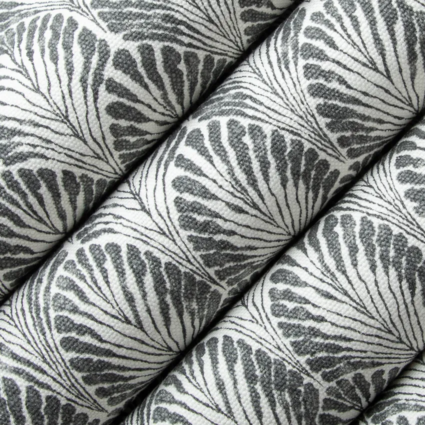 Teresa Graphite Grey & Silver Abstract & Geometric Linen & Linen Looks Drapery and Upholstery Fabric by the Yard — Upholstery and Drapery Fabric
